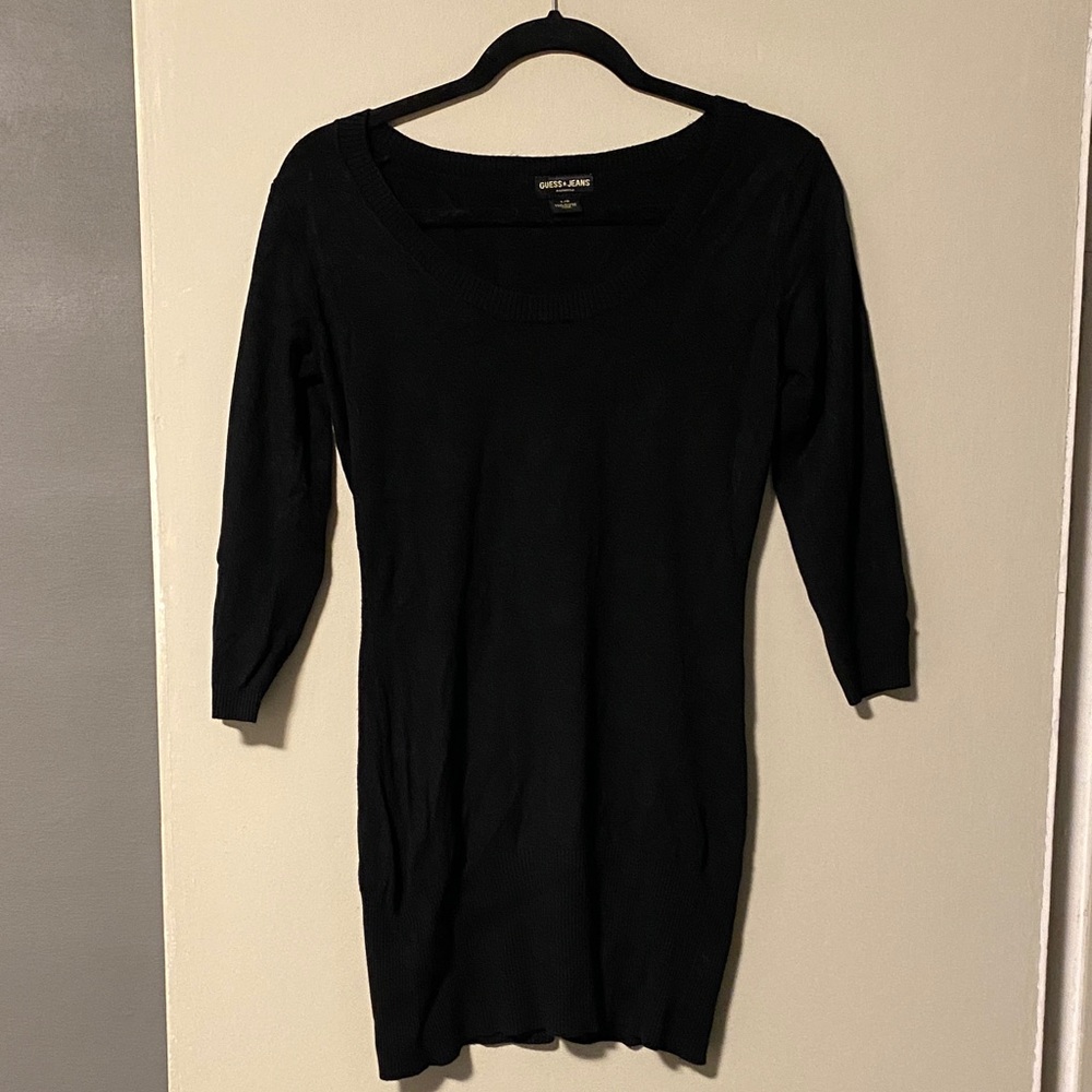 Guess Jeans  Black 3/4 Sleeve Dress
